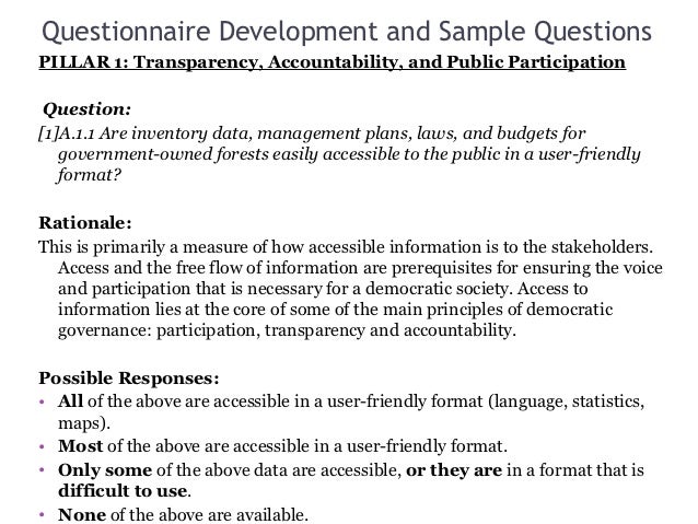 reforms sample questionnaires legal on