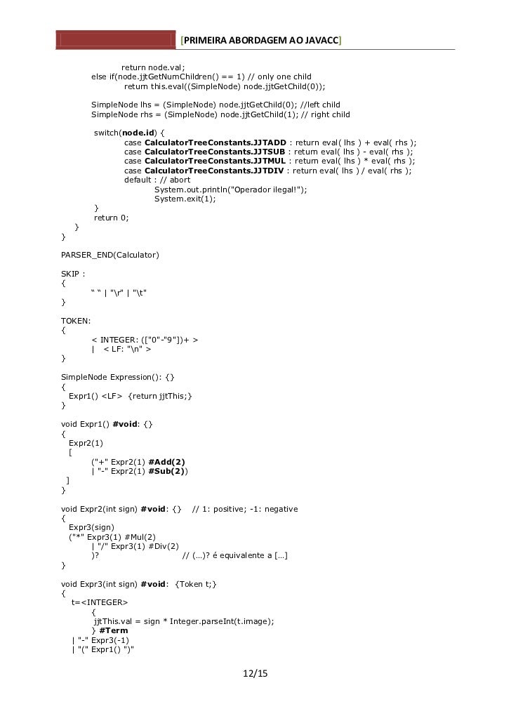 manual javacc