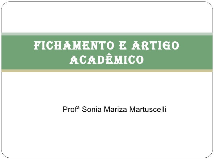 Artigos academicos