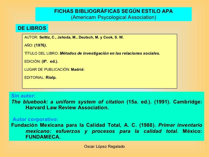 Fichas Bibliograficas
