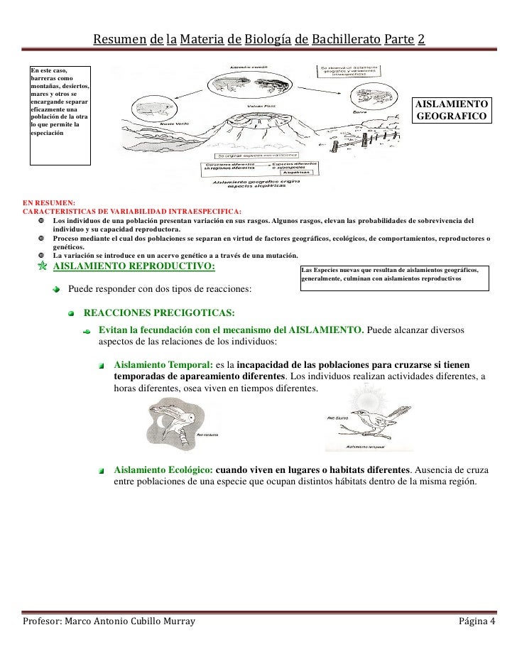 Aislamiento paredes ecologico reproductivo precigotico