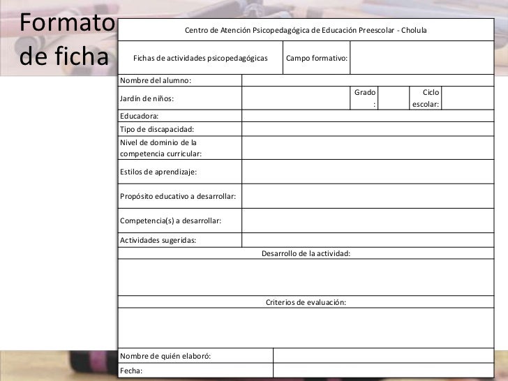 Ficha Psicopedagogica Para Alumnos De Secundaria