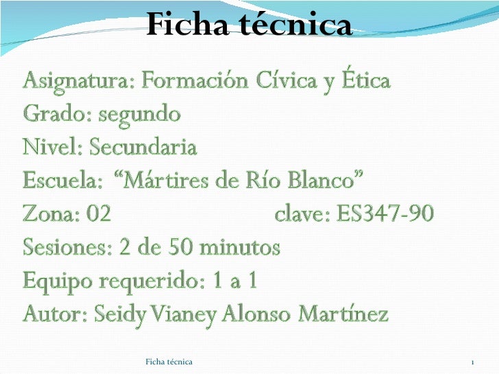 FICHA TECNICA EJEMPLO ficha tecnica ejemplo: