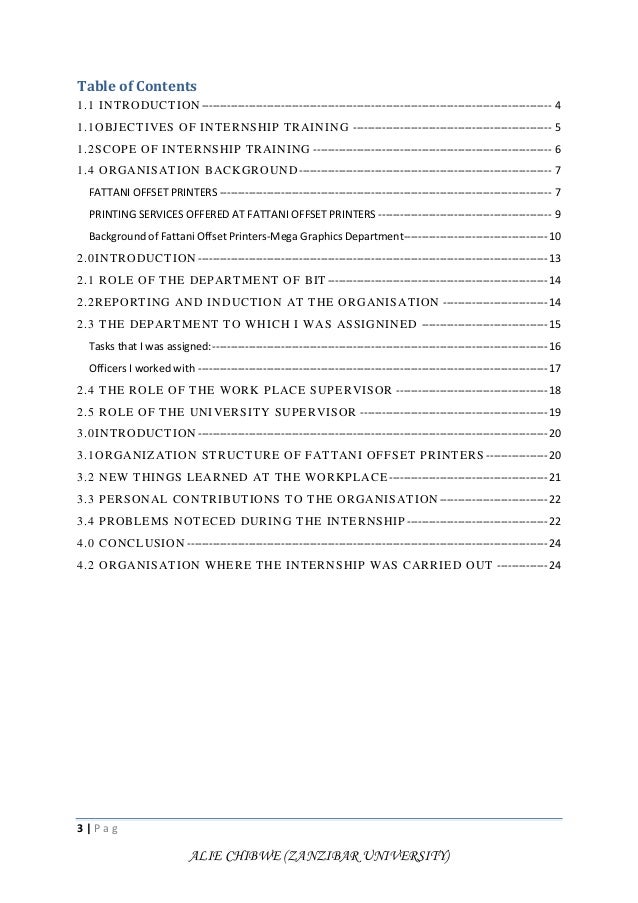 Research Paper Table Of Contents