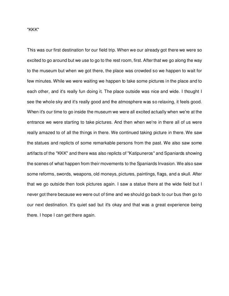 Essay About Trip