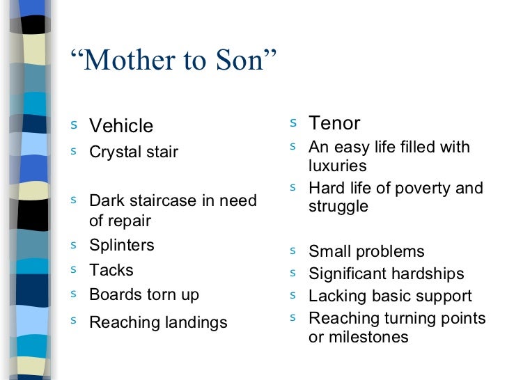 Figurative Language In Mother To Son