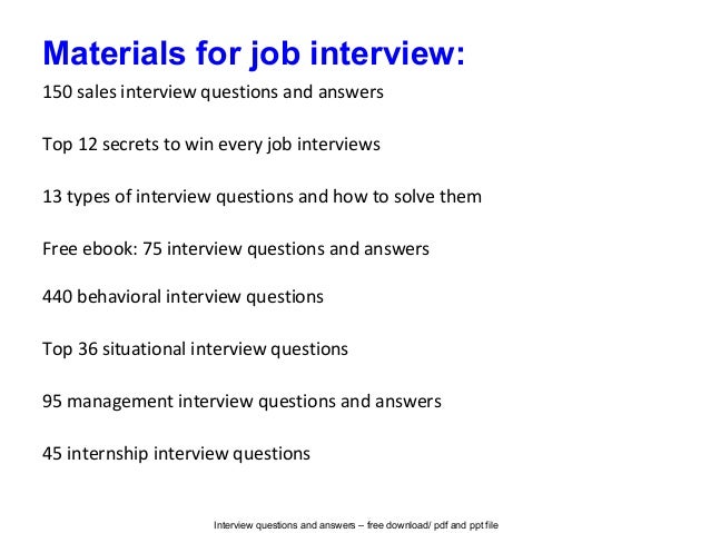 free job interview questions and answers samples interviewer