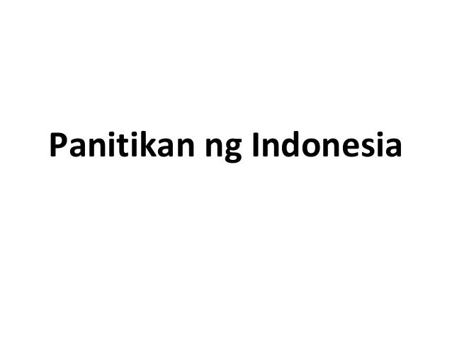 Filipino 9 Panitikan ng Indonesia