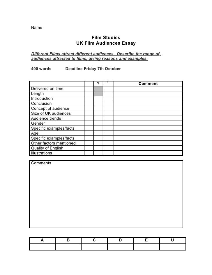 Thesis on film analysis