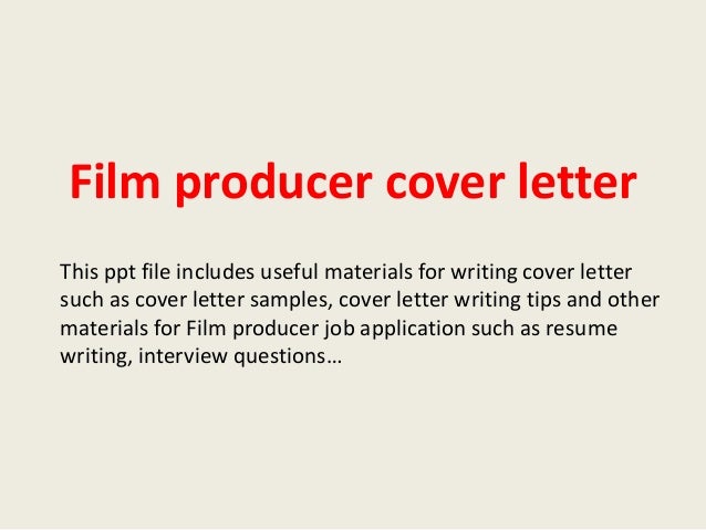 Content producer cover letter