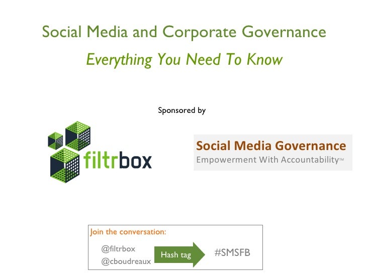 Social Media Strategies for Business Social Media Governance