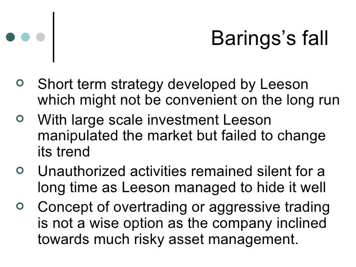 Barings bank crisis case study