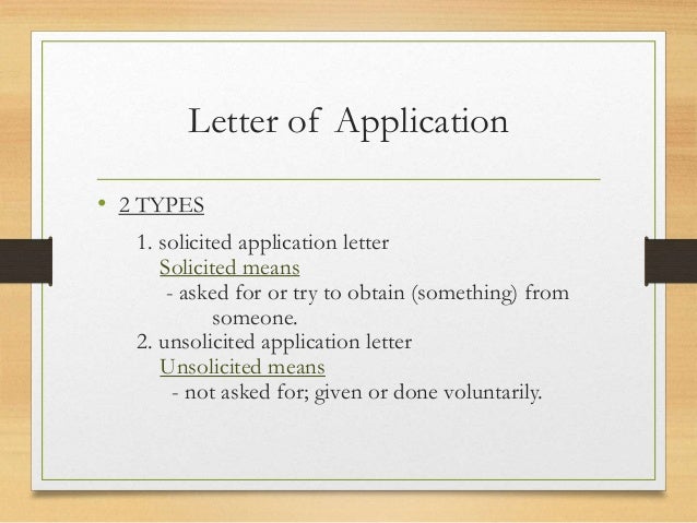 solicited and unsolicited job application letter solicited and unsolicited job application letter
