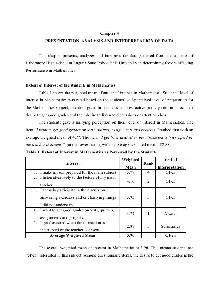 Sample chapter 4 of thesis