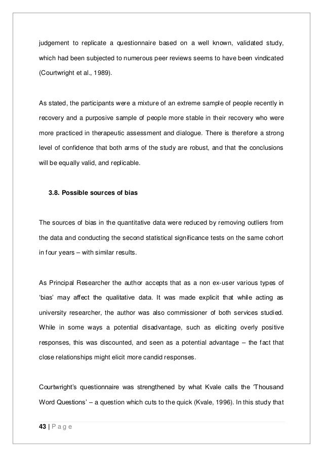 Dissertation qualitative methods limitations