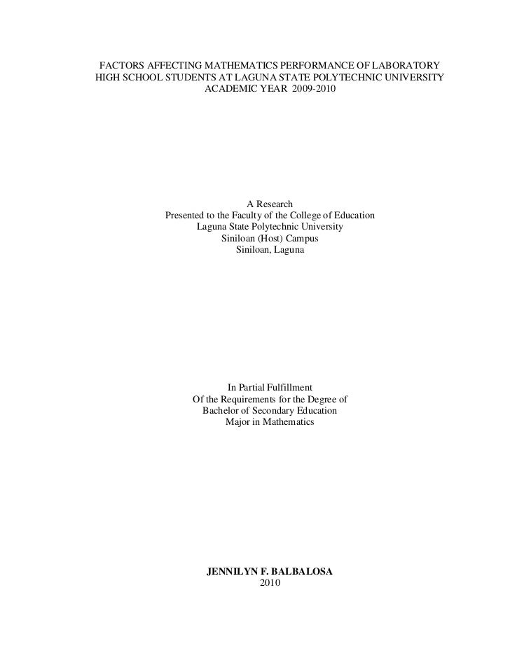 Filipino thesis title sample