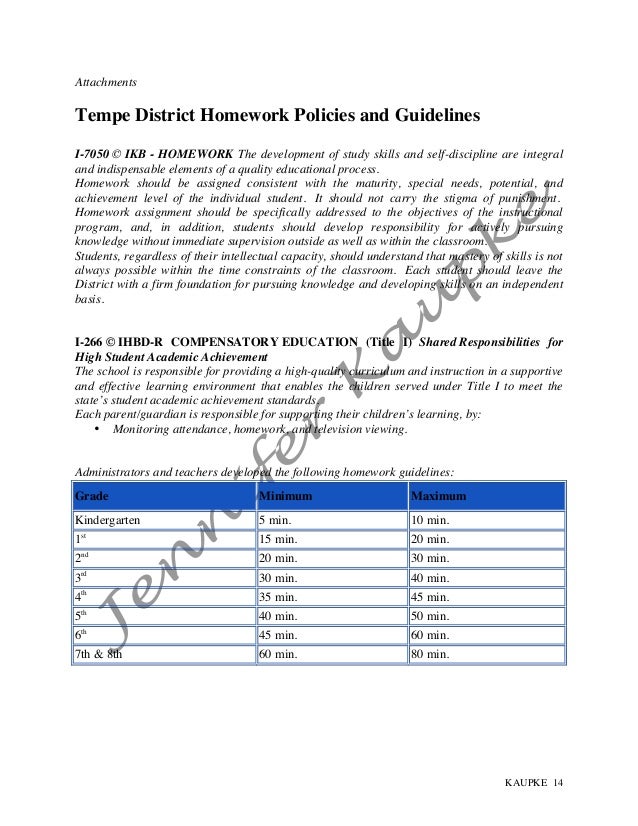 Research on the value of homework