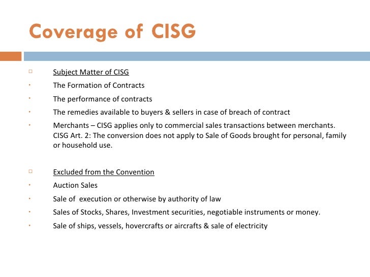 When does cisg apply