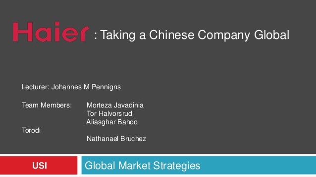 Haier Taking a Chinese Company Global