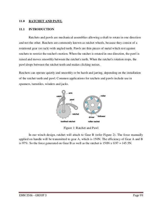 introduction, drawing, calculation for winch design