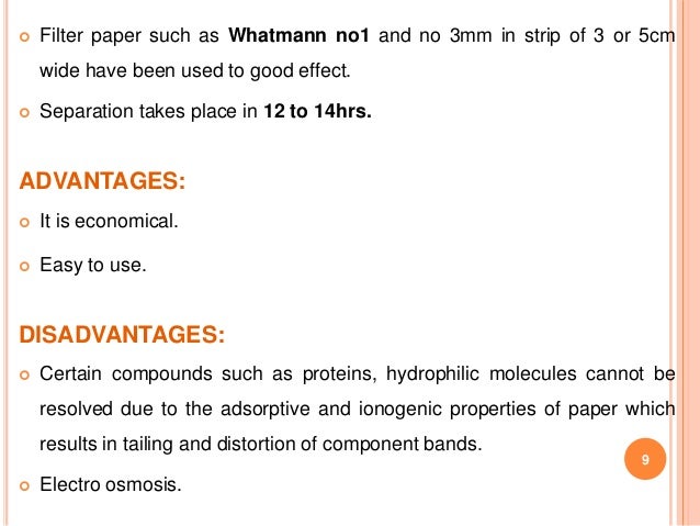 Filter paper separation
