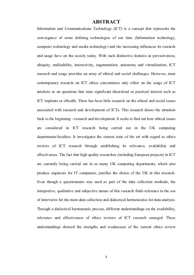 Dissertation In Ict In Universities