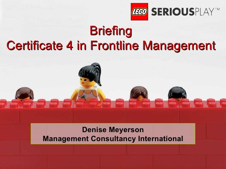 Certificate IV Frontline Management Powerpoint Overview Certificate IV Frontline Management Powerpoint Overview