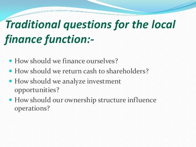 finance questions