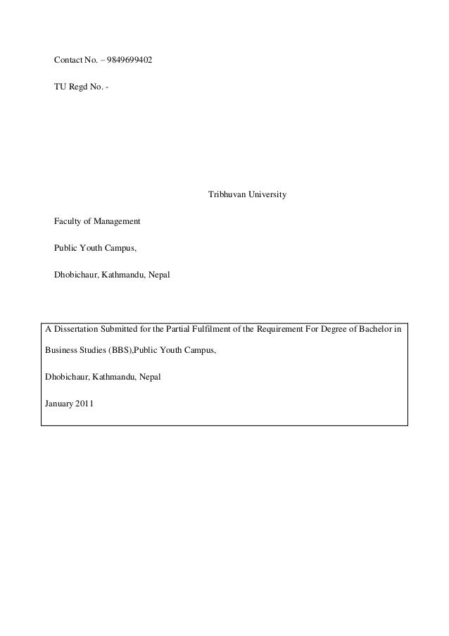 Dissertation report on issue and success factors in micro 