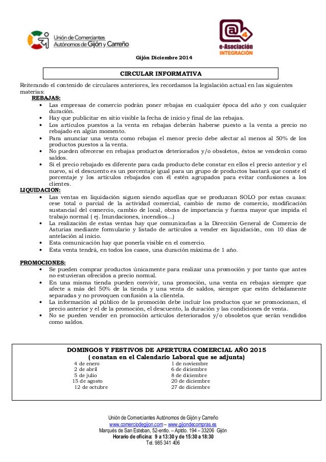 FESTIVOS COMERCIAL festivos comercial: