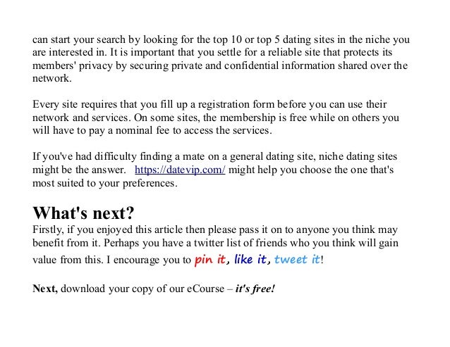 Best niche dating sites