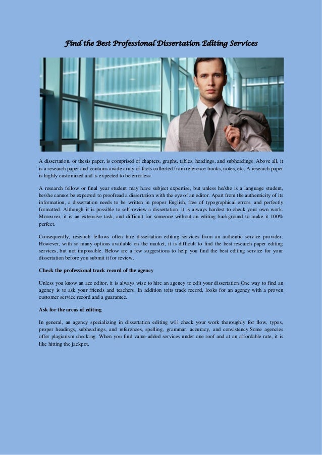 Dissertation editing services prices