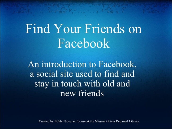 Find Your Friends On Facebook