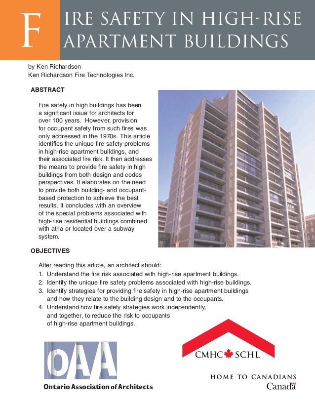 Fire safetyinhighriseapartmentbuildings