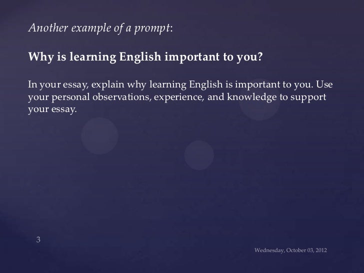 Essay About Learning English