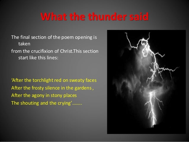 Image result for What the thunder said