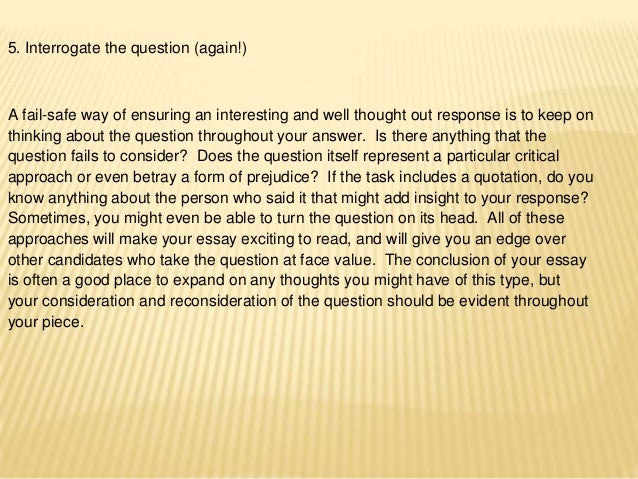 Steps on writing a essay
