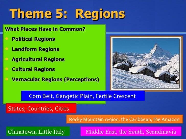Five themes of geography