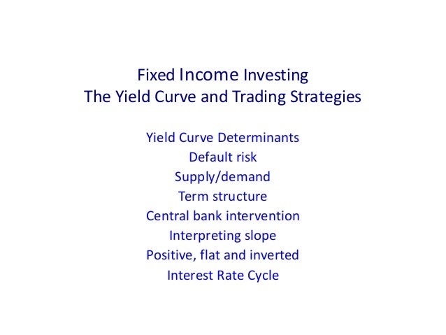 Fixed income algorithmic trading strategies
