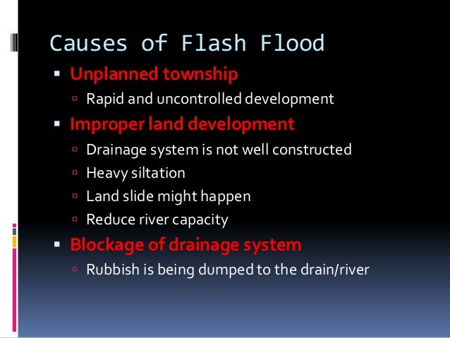 the causes of flood the causes of flood