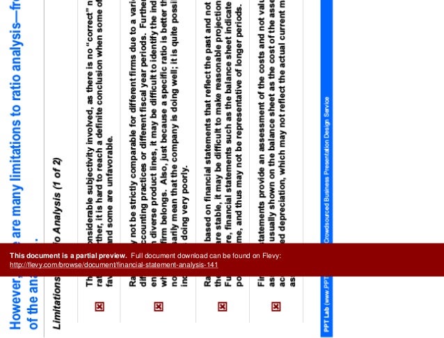 limitations statement financial