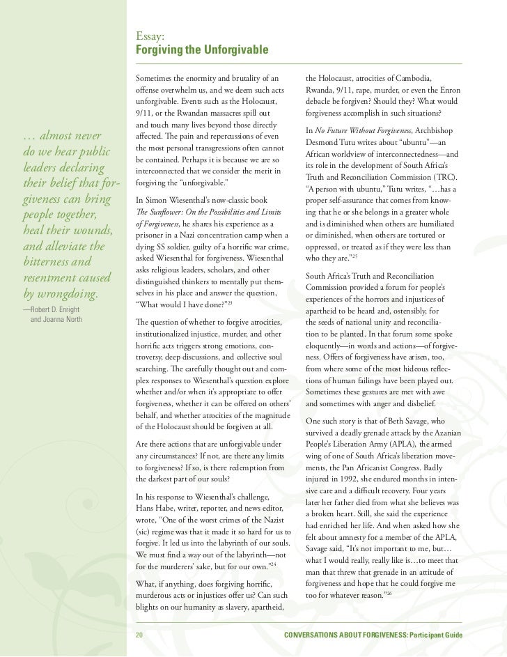 Forgiveness essay introduction image