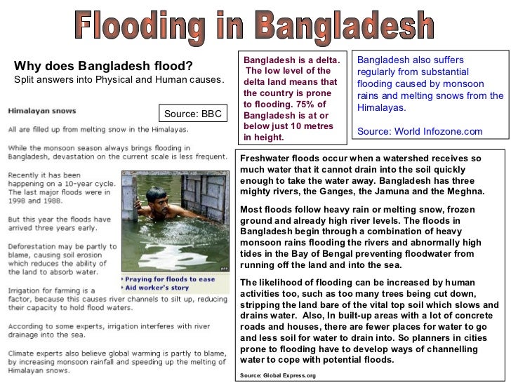 Effects Flooding in Bangladesh Flooding in Bangladesh Why