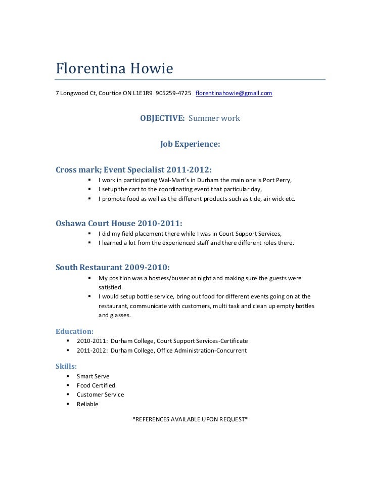 resume template server