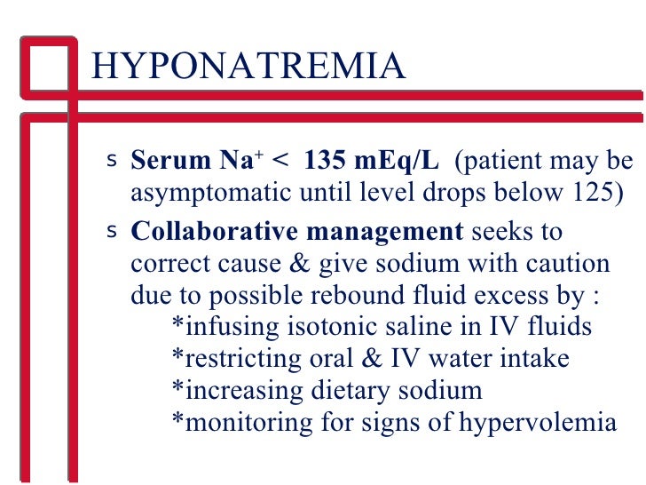 Fluid and electrolytes
