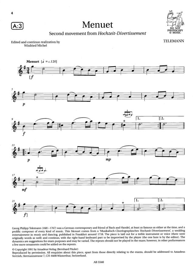 Flute exam pieces grade 2