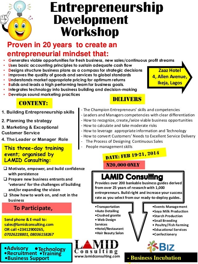 The 3Day Entrepreneurship Development with over 200 Busines…