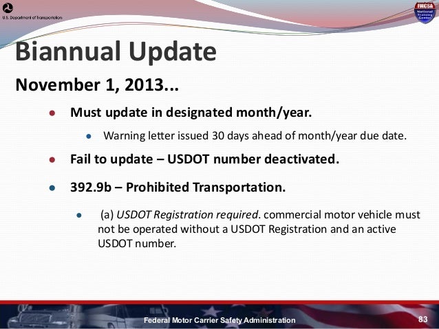 HNI U FMCSA Update HNI U FMCSA Update