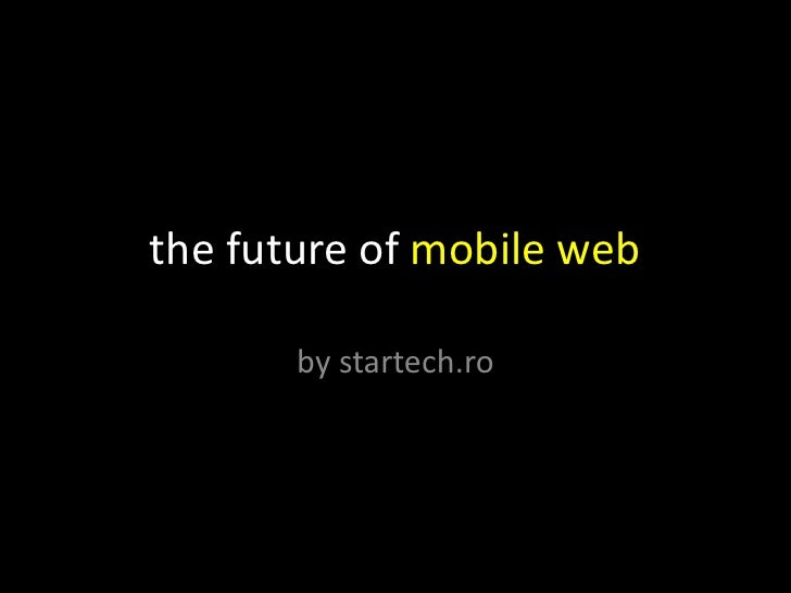 future of mobile web