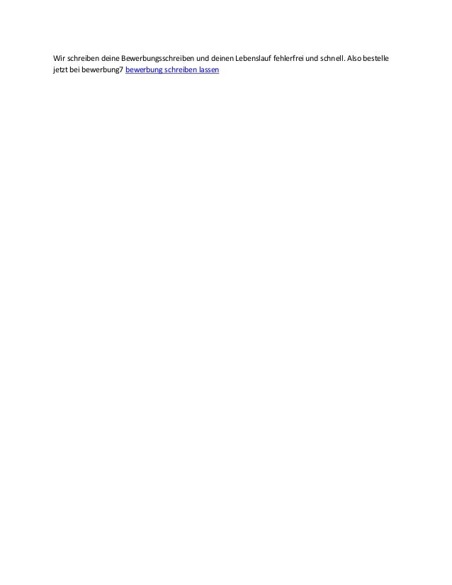 Bewerbung schreiben lassen - Professionell bewerben